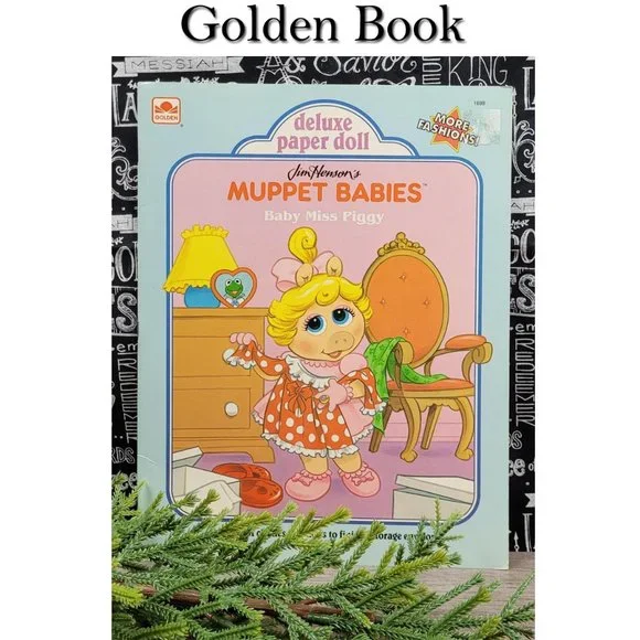 A Golden Book Toys Muppet Babies Paper Dolls Baby Miss Piggy